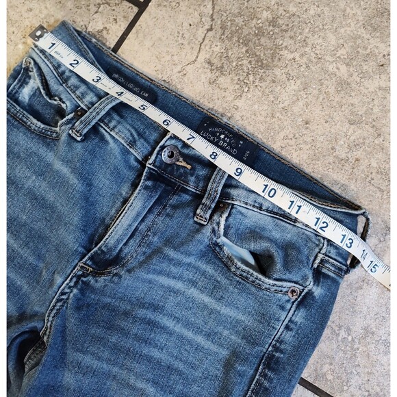 Lucky Brand Brooke Legging Jeans Womens 2 26 Ankle Distressed Blue Stretch Denim - Picture 4 of 15